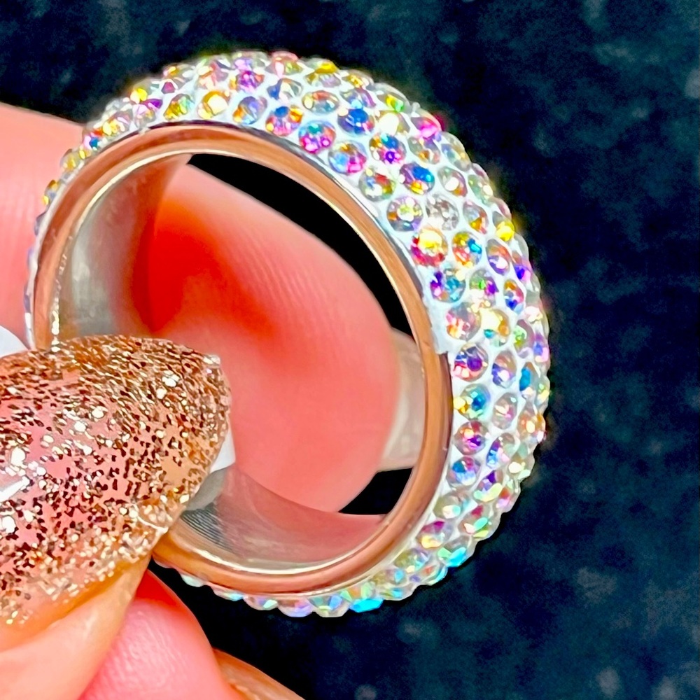 NEW UNISEX wedding style CZ ZIRCON-rhinestone glitter band